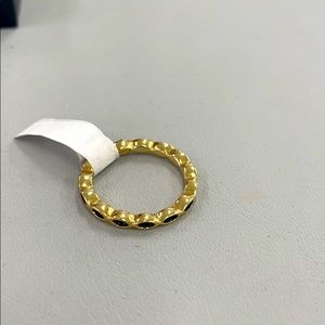 Size 52 Pandora ring 14k gold and onyx